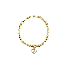 Load image into Gallery viewer, Gold Bead Stretch Bracelets | Charms

