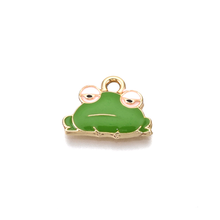 Load image into Gallery viewer, Green Frog Charm | Enamel

